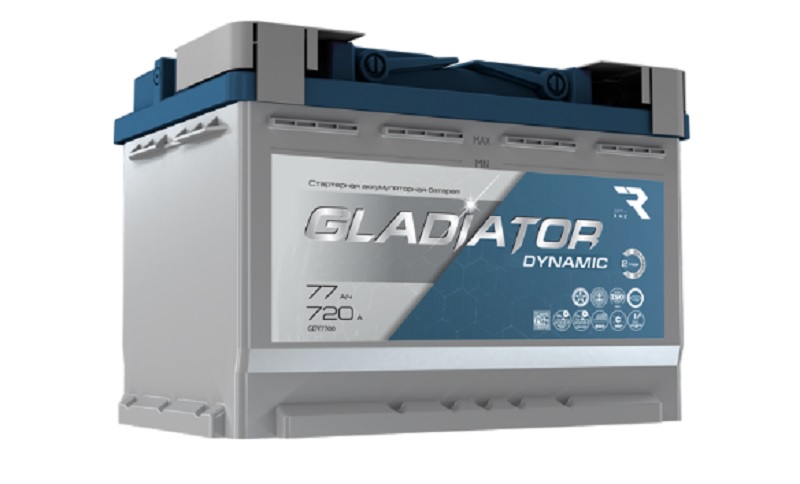 6СТ-77 GLADIATOR Dynamic п/п  аккумулятор 720En д276ш175в190