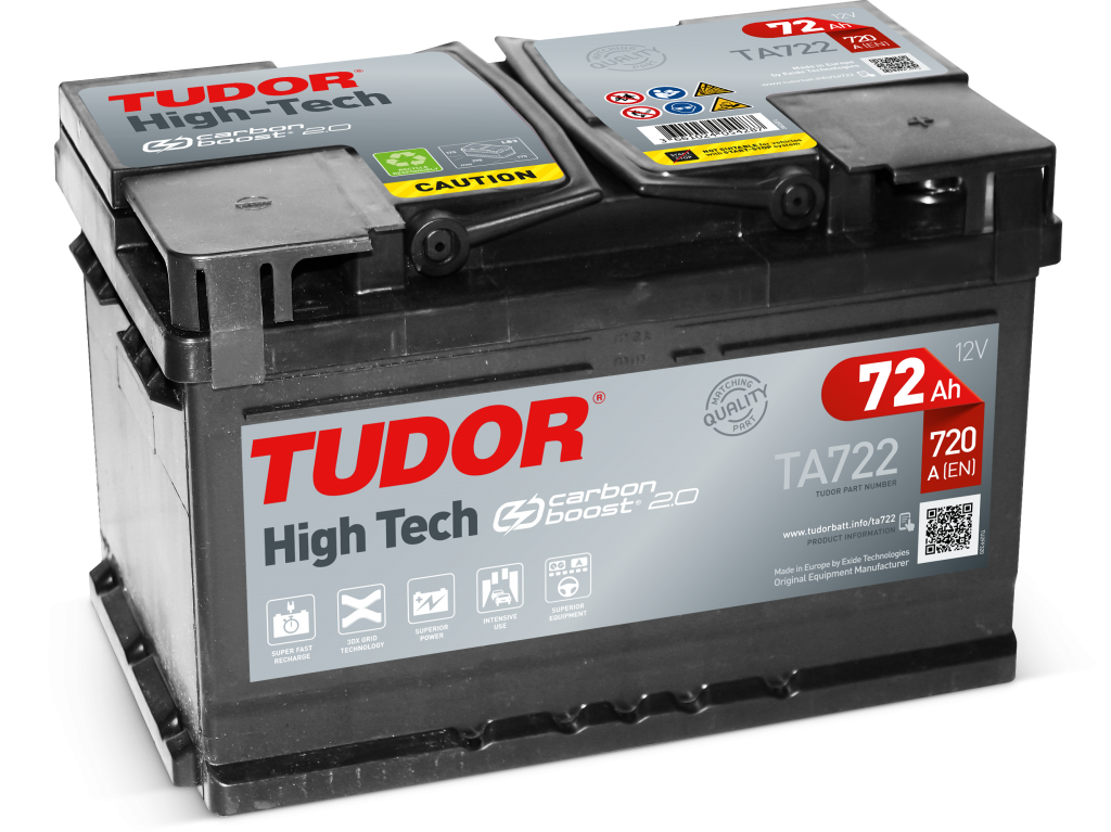 6СТ-72 Tudor High-Tech о/п низкий аккумулятор 720 En д278ш175в175