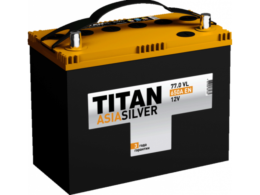 6СТ-77 Titan Asia silver п/п аккумулятор 650 En д258ш175в221