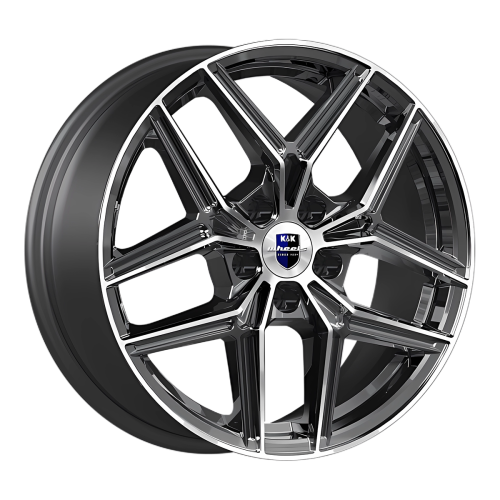 Диск 7*17 5*114,3 et45 d66,1 КиК Юнион (КС1025) алмаз черный