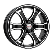 Диск 7,5*18 6*139,7 et38 d100,1 КиК Балеар KC727 алмаз черный