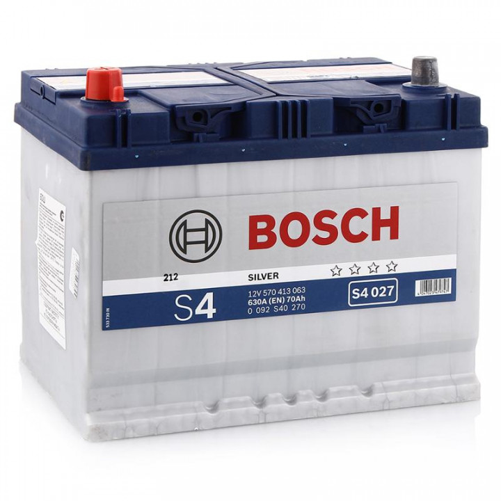 6СТ-70 Bosch Asia S40270 п/п аккумулятор 630 En д261ш175в220