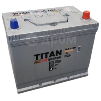 6СТ-80 Titan Asia EFB о/п аккумулятор 710 En д258ш175в223