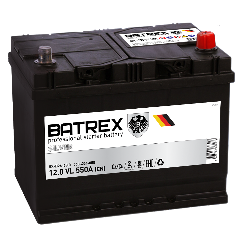 6СТ-68 Batrex Asia о/п аккумулятор 550 En д271ш175в220
