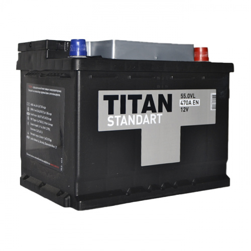 6СТ-55 Titan Standart о/п аккумулятор (2017г) 470 En д242ш175в190