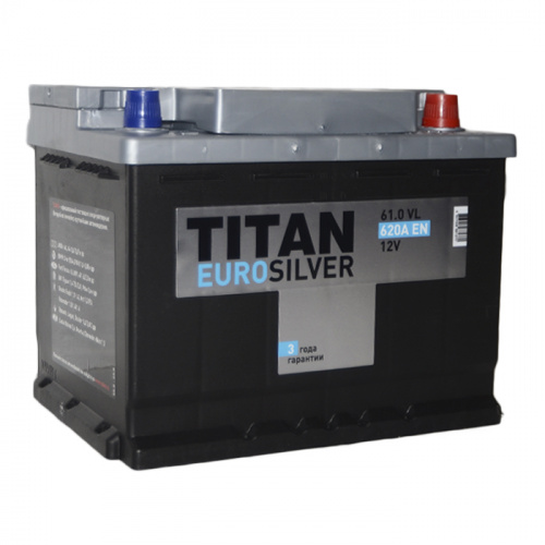 6СТ-61 Titan Euro Silver о/п аккумулятор 600 En д242ш175в190