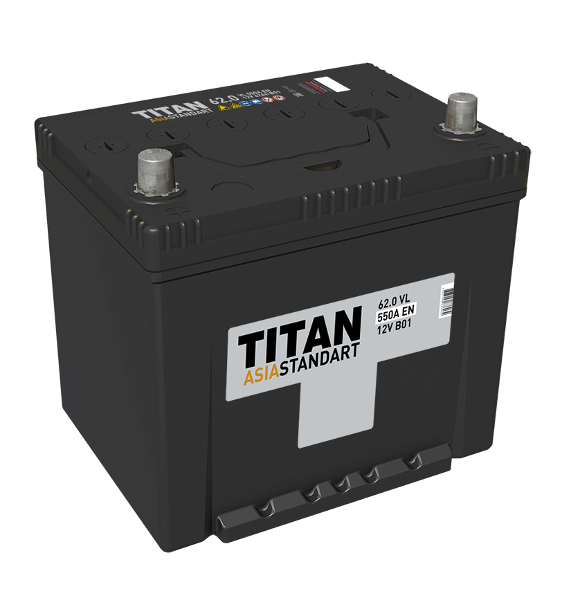 6СТ-62 Titan Asia Standart о/п аккумулятор 550 En д230ш175в221