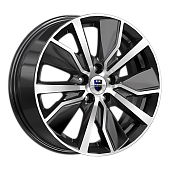 Диск 6,5*16 5*100 et38 d57,1 КиК Гамбит (КС961) алмаз черный